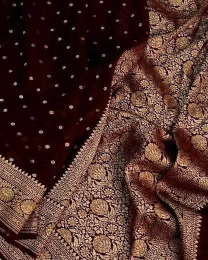 Burgundy Maroon Elegance Saree