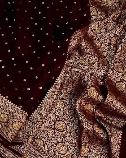 Burgundy Maroon Elegance Saree