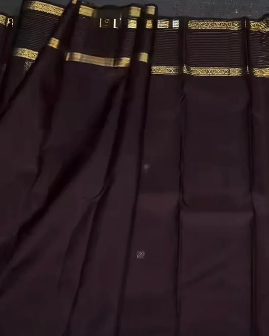 Maroon Golden Zari Checks Silk Saree