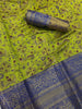 Pure Handloom Kanjivaram Silk Saree with Contrast Border & Rich Zari Pallu