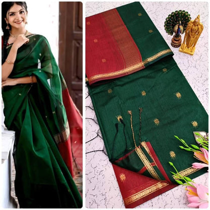 Lilan Slub Soft Cotton Saree with Rich Weaving Blouse
