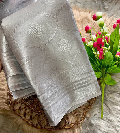 Samantha Inspired Soft Tissue Silk Saree with Rich Pallu