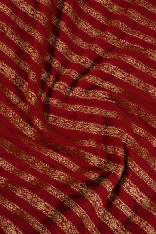 Pure Soft Khadi Georgette Silk Saree with Rich Zari Weaving