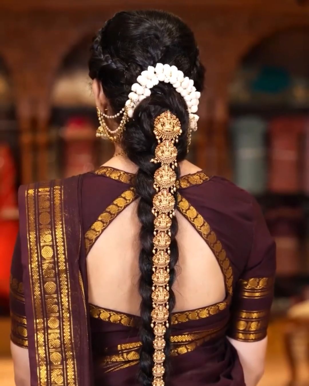 Coffee Brown Silk Saree