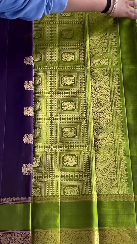 Vibrant Parrot Weave Saree