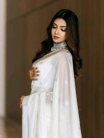 Lilan Soft Cotton Slab Weaving Saree with Rich Blouse