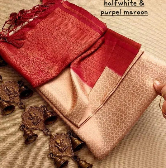 Elegant Pink & Black Soft Silk Saree with Rich Woven Pallu
