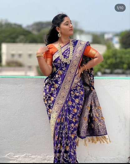 Pure Soft Khadi Georgette Silk Saree with Zari & Meenakari Work – LC-59