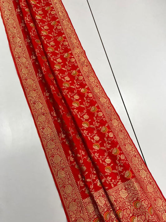 Pure Soft Khadi Georgette Silk Saree with Zari & Meenakari Work – LC-59