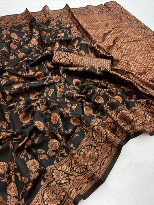 Graceful Organic Banarasi Lichi Silk Saree