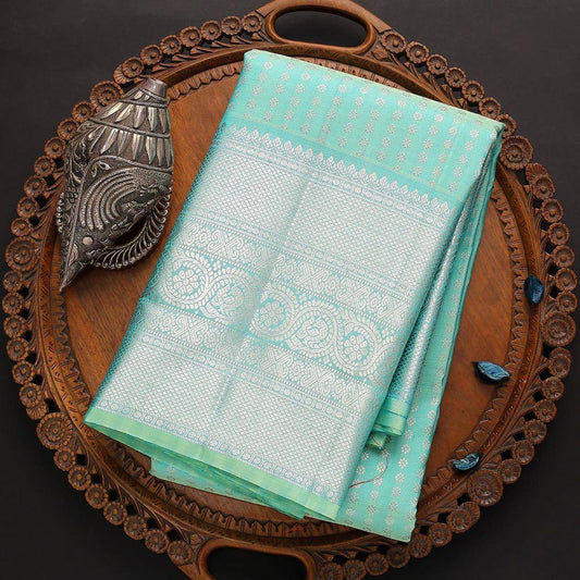 Refined-Finish Saree Designed in Organic Banarasi Lichi Silk