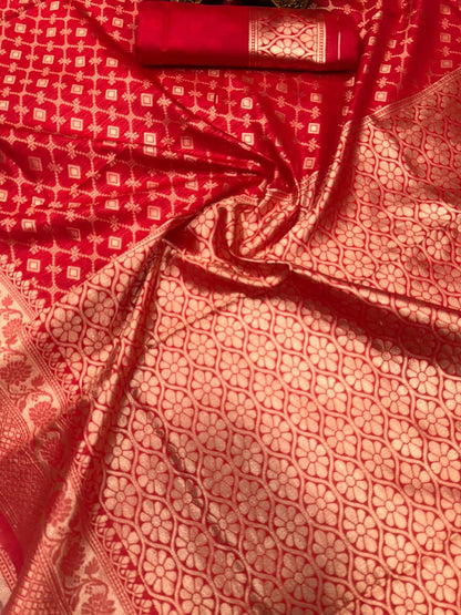 Pureform Saree Designed in Organic Banarasi Lichi Silk for Wedding Wear