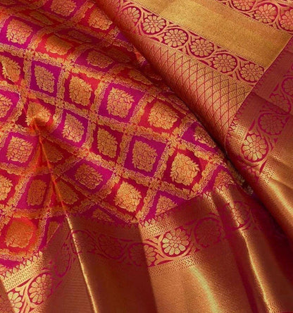 Royal Organic Banarasi Lichi Silk Wedding Saree