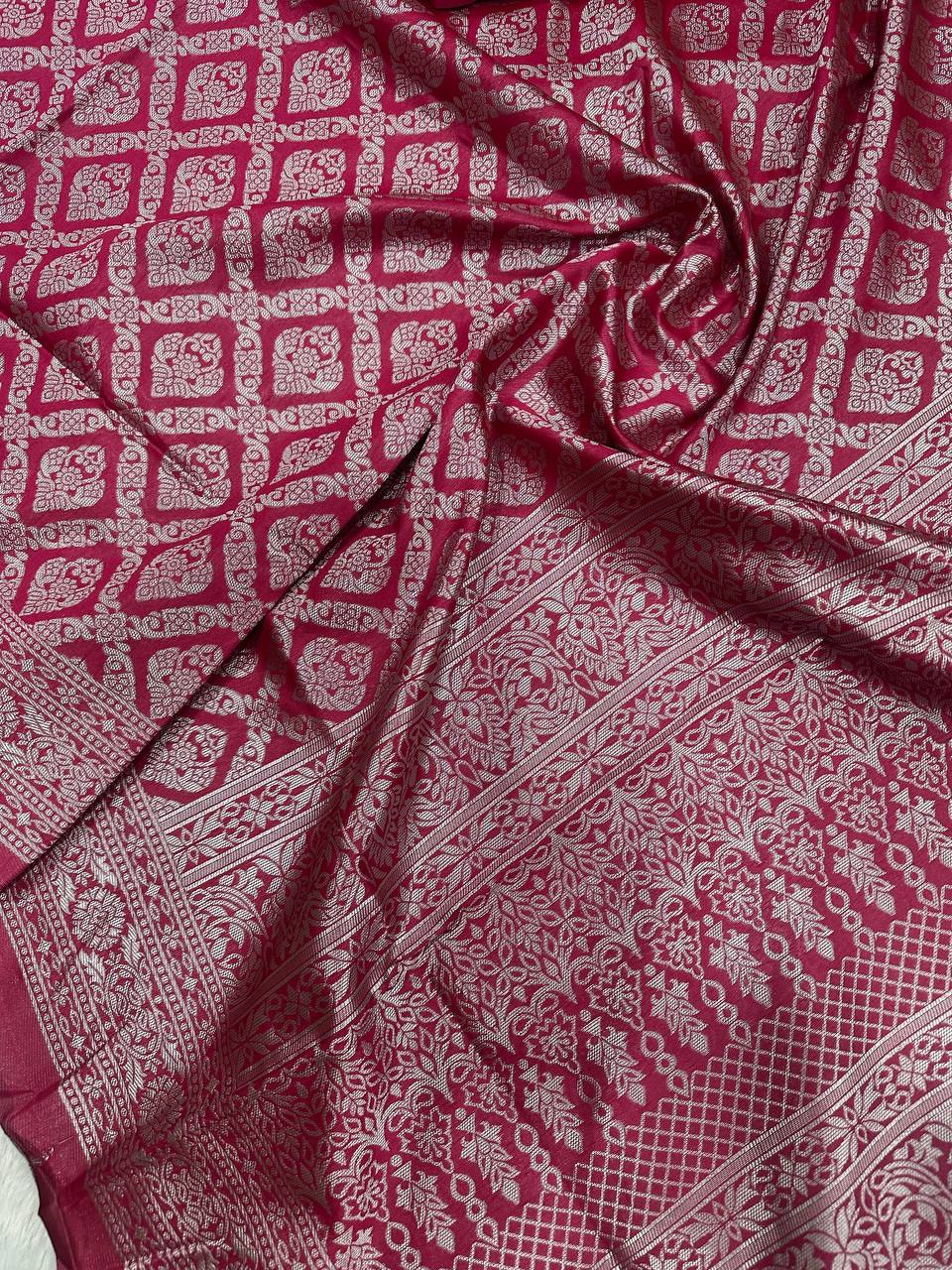 Rich Comfort Organic Banarasi Lichi Silk Wedding Saree