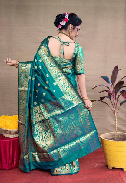 Banarasi Wedding Saree Made from Organic Lichi Silk