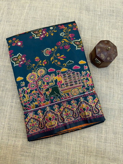 Rajwadi Pashmina Silk Weaving Saree with Kashmiri Pallu