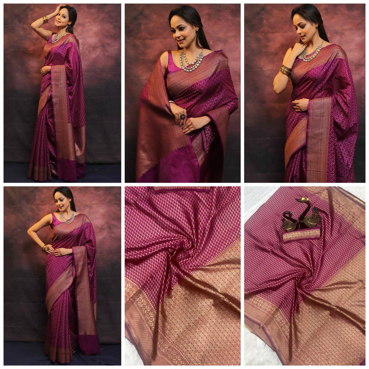 Premium Comfort Organic Banarasi Lichi Silk Wedding Saree