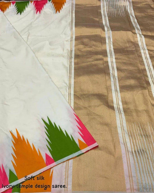 Ultra Light Organic Banarasi Lichi Silk Wedding Saree