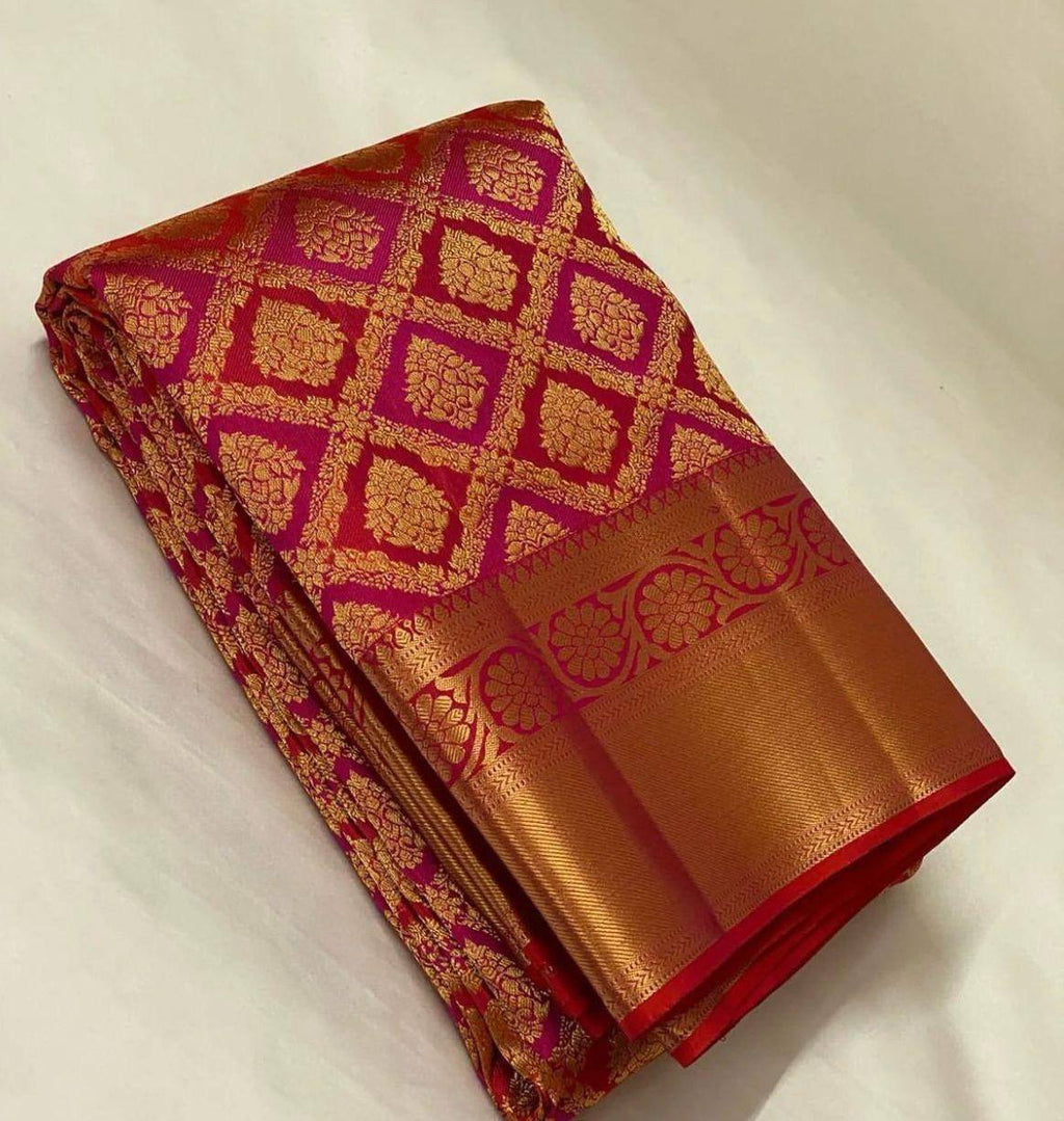 Royal Organic Banarasi Lichi Silk Wedding Saree