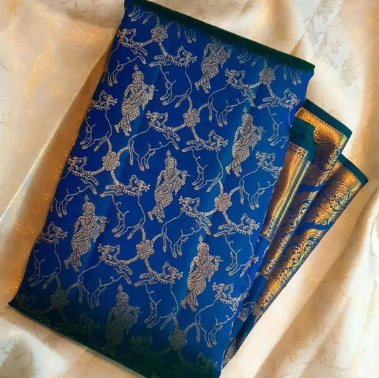 Graceful Organic Banarasi Lichi Silk Wedding Saree