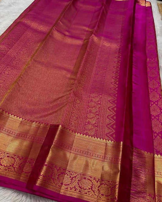 Comfort Wear Organic Banarasi Lichi Silk Wedding Saree
