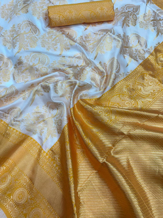 Premium Comfort Organic Banarasi Lichi Silk Wedding Saree