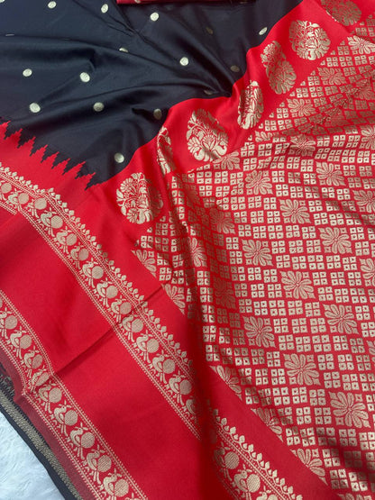 Elegant Comfort Organic Banarasi Lichi Silk Wedding Saree