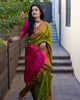 Comfort Touch Organic Banarasi Lichi Silk Wedding Saree