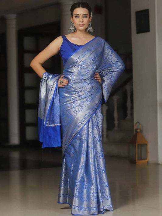 LuxeCraft Saree Designed in Organic Banarasi Lichi Silk