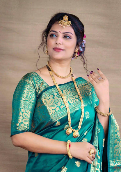 Banarasi Wedding Saree Made from Organic Lichi Silk