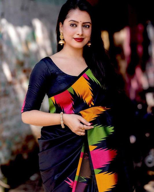 Ultra Light Organic Banarasi Lichi Silk Wedding Saree