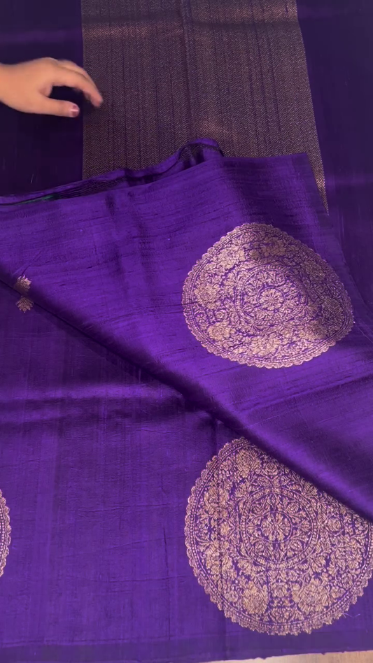 Royal Violet Silk Saree