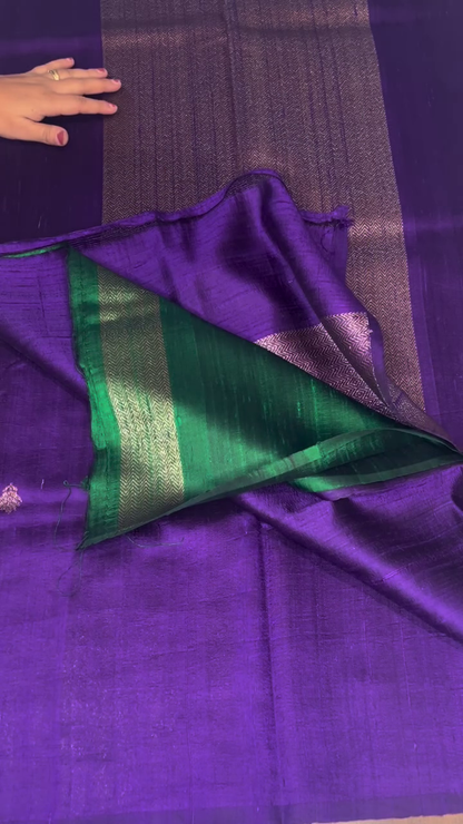 Royal Violet Silk Saree