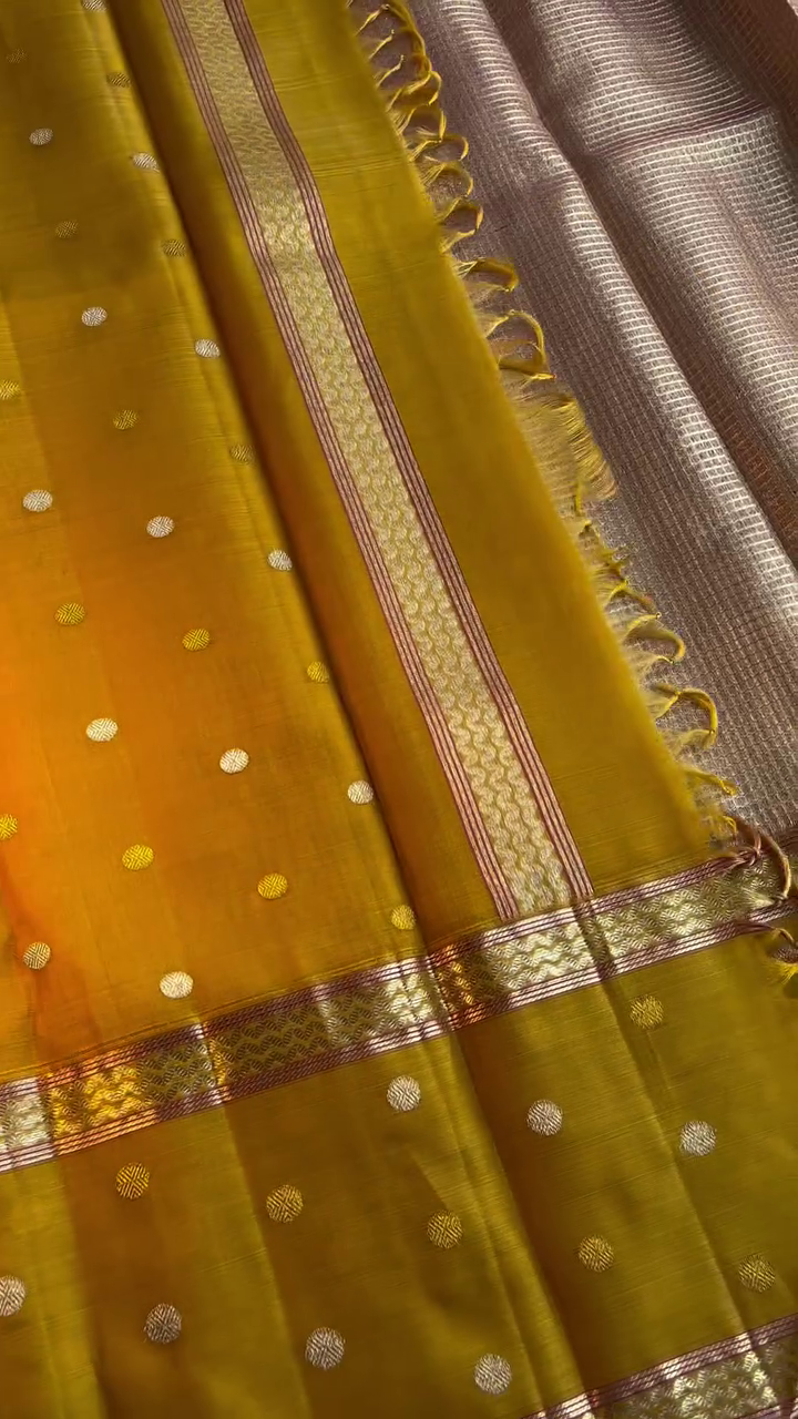 Golden Marigold Silk Saree
