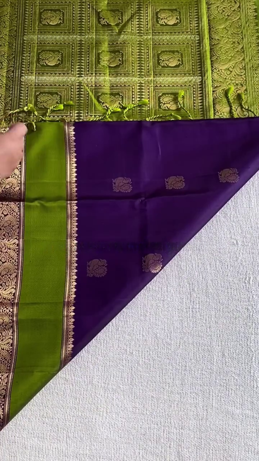Vibrant Parrot Weave Saree